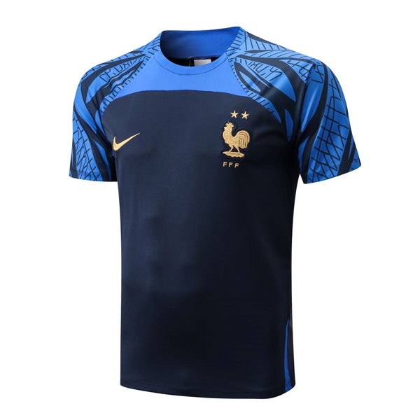 Trainingsshirt Frankreich 2022-2023 Blau Schwarz